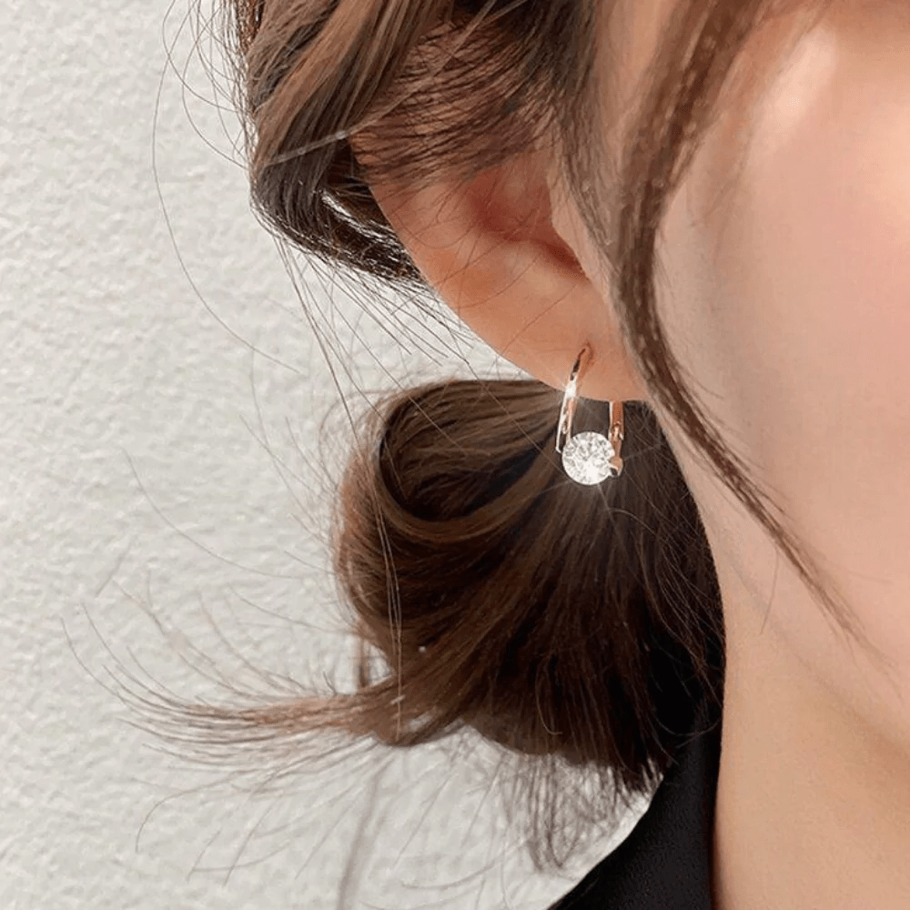 Shiny Round Earrings | Lyxiga Och Eleganta Örhängen